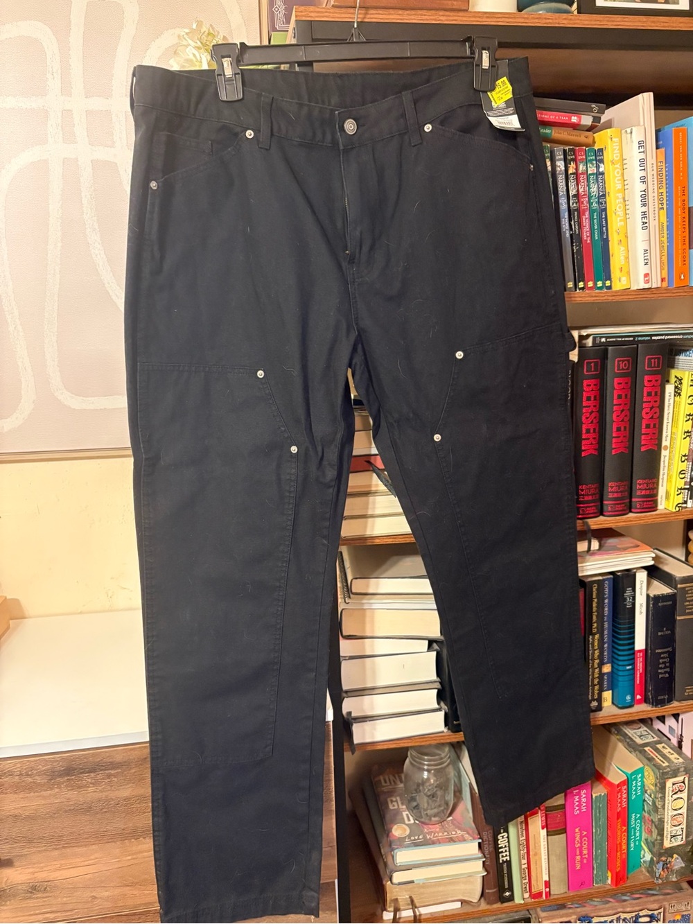No Boundaries Men's Black Cargo Pants - Utility Pocket Design